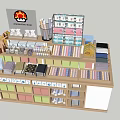 Organized Stationery Display Shelf With Pens Notebooks Folders And Colorful Compartments