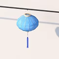 Blue Decorative Hanging Lantern With Tassel As Household Item For Home Use