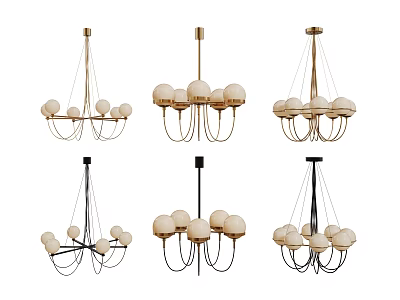 Modern Chandelier Art Chandelier Spherical Chandelier 3d model