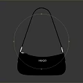 Stylish Black HUGO Handbag with Sleek Design and Single Shoulder Strap