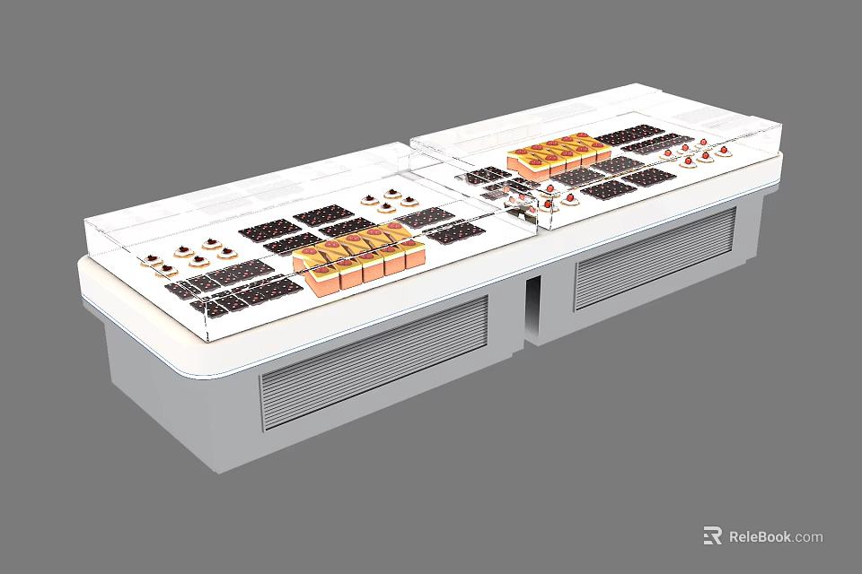 Modern Multi tier Display Shelf With Open Compartments For Product 3d model