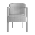Elegant Beige Fabric Dining Chairs With Wooden Armrests And Modern Design