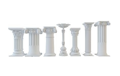 European Roman Column Classical Column 3d model