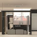 Modern Clothing Store Interior With Mannequin Display Racks White Counter Plants And Mirror