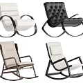 Stylish Leisure Rocking Chairs with Various Colors and Modern Designs for Home Living Room Decor