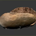 Two Natural Wooden Stone Pieces With Brown Textured Surface And Decorative Look