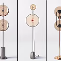 Modern Stylish Floor Lamps With Circular Elements And Contemporary Design 3d model