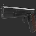 Vintage Pistol With Wooden Grip And Metal Body Classic Design Details