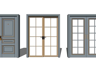 Modern child door interior door single door swing door sliding door 3d model