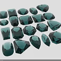 Stunning Deep Green Jewelry Gemstones With Various Shapes And Polished Cuts