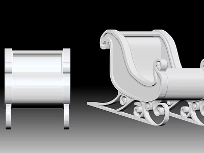 Modern Sleigh 3d model Modern Sleigh 3d model