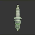 Automotive Spark Plug Featuring Metal Threaded Body Ceramic Insulator And Shiny Electrode