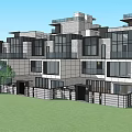 Modern Waterfront Multi storey Residential Building With Trees Greenery And Terrace Design