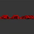 Red Building Blocks Various Shapes Scattered on Gray Reflective Surface with Texture 3d model