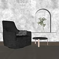Modern single sofa single chair combination 3d model