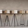 Stylish Floor Lamps With Tripod Bases And White Lampshades For Modern Interior