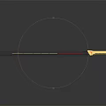 Sharp Metallic Sword With Golden Handle Black Blade And Exquisite Design