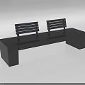 Black Modern Sofa Set With Two Separate Backrests And Sleek Design Structure