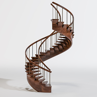 modern revolving staircase 3d model