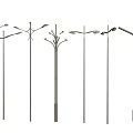 Modern Street Lamp Magnolia Lamp Landscape Lamp High Pole Lamp Cap Lighting Lamp Hua Lamp China Lamp 3d model