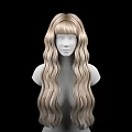 Female Game and Movie Character with Long Blonde Curly Hair Design