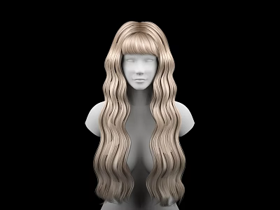 Modern Hairstyle Women Girls Hairstyle Styling 3d model
