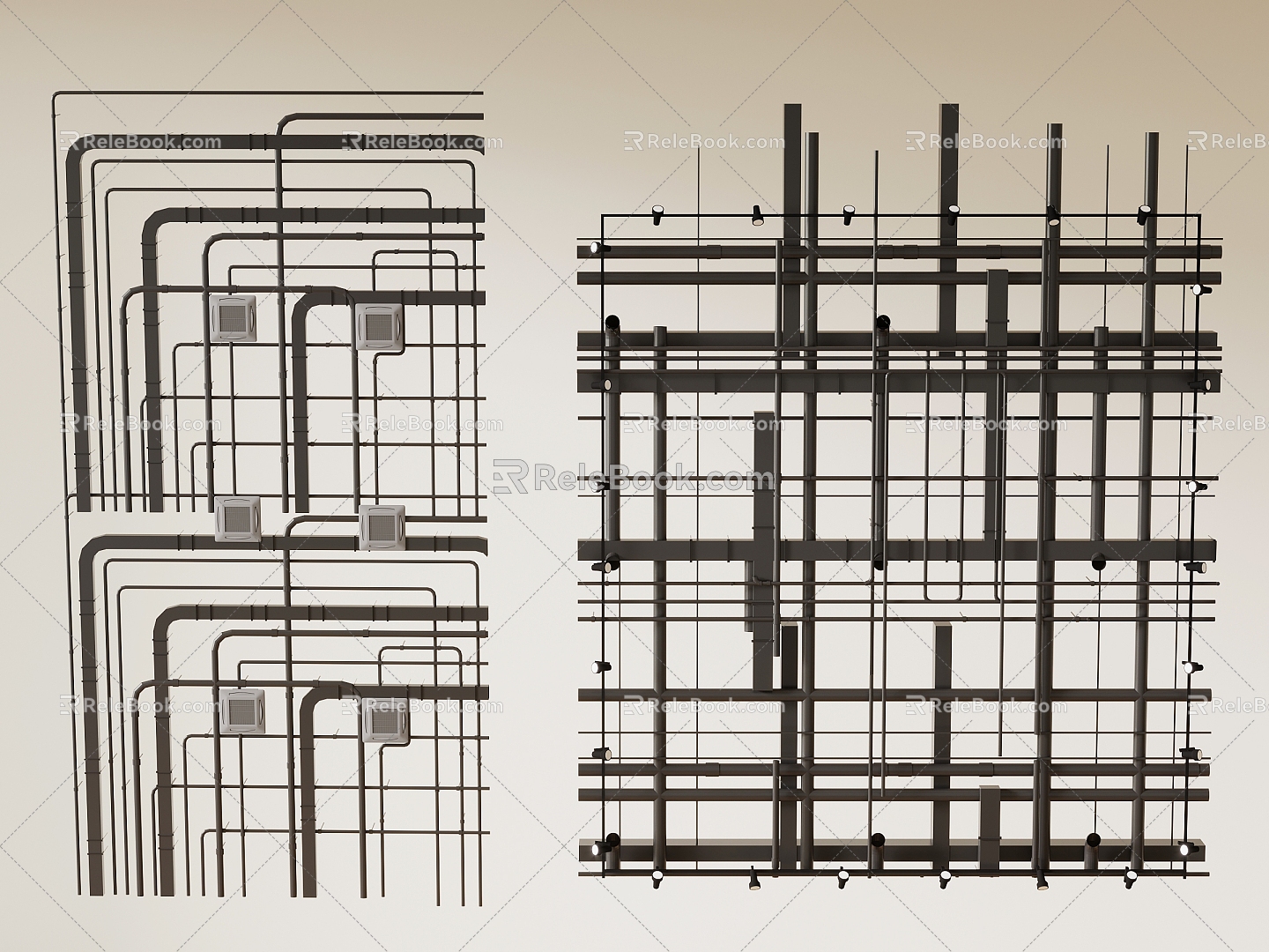 Pipe modern industrial pipe top 3d model