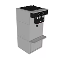 Stand Up Kitchen Ice Cream Machine With Silver Body And Control Panel 3d model
