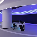 modern command center 3d model