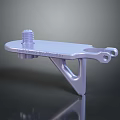 Shiny Metal Mechanical Bracket with Top Bolt and Side Holes Structure