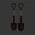 Durable Hardware Tools Heavy Duty Shovels With Wooden Handles And Metal Blades