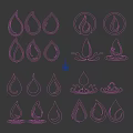 Blue Water Drop Brand Logo Design Collection With Various Icon Styles