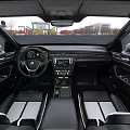 Modern Car Interior Design With Steering Wheel Dashboard Center Console And Seats