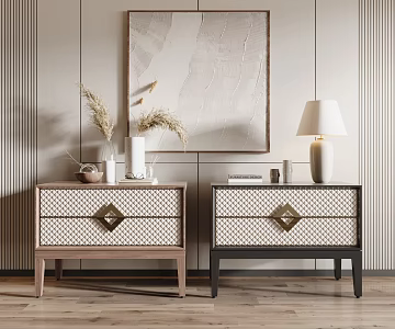 Chinese bedside table 3d model