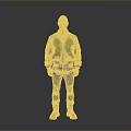 Man Standing in Green Bomber Jacket Blue Jeans and Boots on Gray Background