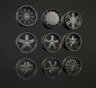 Hyundai Tire Car Parts Wheel Car Rim 3d model