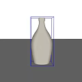 White Ceramic Decorative Ornament Set With Minimalist Design On Gray Tabletop