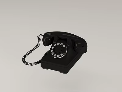Vintage Black Rotary Dial Telephone Classic Communication Device for Collectors and Retro Enthusiasts 3d model