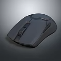 Modern Black Computer Mouse With Ergonomic Design Scroll Wheel And Side Buttons 3d model