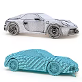 Blue And White Porsche Sports Cars With Stylish Exterior And Alloy Wheels
