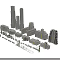 Classical European Architecture Models Featuring Various Historical Structures And Intricate Details