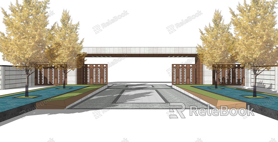 Modern Gate Entrance Gate model