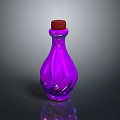 Food Grade Purple Glass Bottle With Cork Stopper For Storing Edible Oils And Spices