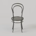 Simple Modern Leisure Chair With Metal Frame And Round Seat Design