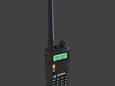 BAOFENG Digital Walkie Talkie With LCD Screen Display Antenna And Keypad 3d model