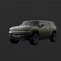 Green Off Road SUV with Bold Front Design and Large All Terrain Tires
