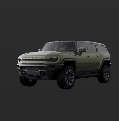 Green Off Road SUV with Bold Front Design and Large All Terrain Tires 3d model