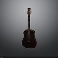 Classic Wooden Acoustic Guitar With Brown Body For Household Use