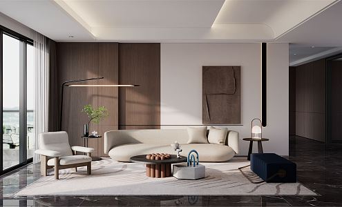 modern living room 3d model