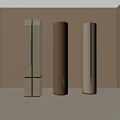 Modern Decorative Columns With Different Materials And Built In Lighting 3d model